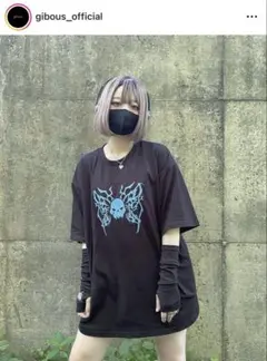 GIBOUS SKULL BUTTERFLY ブラック