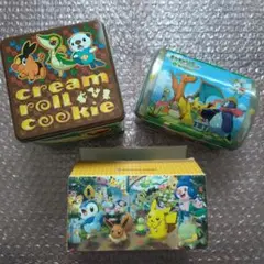 ポケモン ポケモンセンター 不思議のダンジョン 空の探検隊 お菓子缶 箱