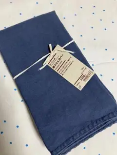 無印良品MUJI 洗いざらし麻 座ぶとんカバー ブルー