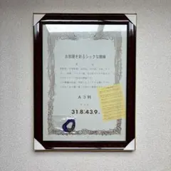 症状額縁（A3判、木製シックな額縁）