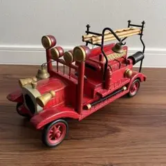 木製消防車 インテリア雑貨 木のおもちゃ