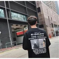 プリント 半袖 Tシャツ カットソー ユニセックス ブラック XL 新品未使用