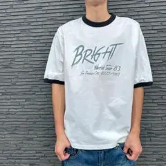 モノマート 【リンガー×ビッグ】 ロゴTシャツ｜白黒／ユニセックス ラフスタイル