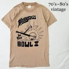 70s 80s Bluegrass スタッフ用 ヴィンテージ Tシャツ ピチT