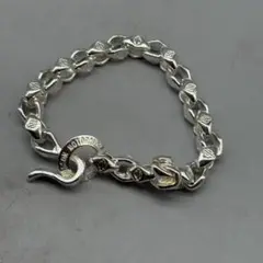 新品 シルバー チェーンブレスレット フック式