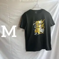 美品【M】SHEIN ベアー柄Tシャツ グラフィックプリント黒　ブラック　熊