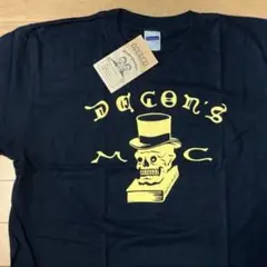 新品 ODDROD スカル プリント Tシャツ 黒 L ロウブロウ バイカー