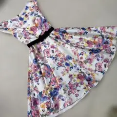 ランバンオンブルー 花柄ワンピース ピンク ホワイト