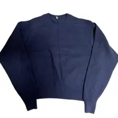 【美品】UNIQLOユニクロ　長袖セーターネイビー　Mサイズ