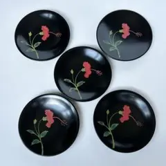 琉球漆器　5寸　銘々皿　梅　沈金　琉球塗　新品　５枚セット　お祝いの席に 2025年最新】琉球漆器 銘々皿の人気アイテム - メルカリ