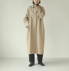 〈todayful正規品〉ステンカラーツイルコート ベージュ