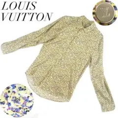 【美品】 LOUIS VUITTON 長袖 シャツ フラワー モノグラム ロゴ