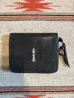 値下げ！美品　ブルーナボイン　ガルーシャミドルウォレット　ブラック