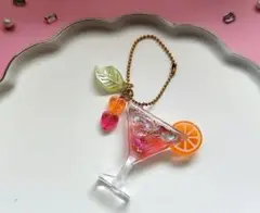 カクテルグラス　ドリンク　レジンチャーム　オイルシェイカー