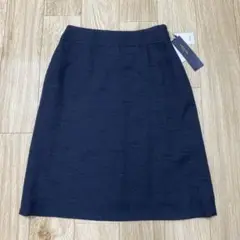 ダークネイビー ひざ丈スカート 新品タグ付き