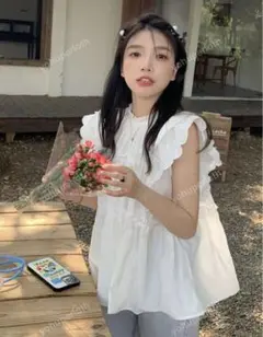シーイン　フリルシャツブラウス