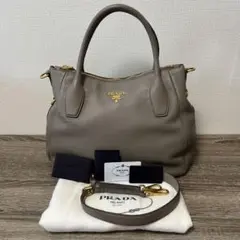 美品 プラダ 2WAY ハンドバッグ ショルダーバッグ レザー