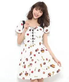 シークレットハニー チョコレート柄ワンピース
