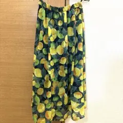 ROPÉ PICNIC レモン柄ロングスカート