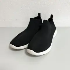 MUJI 無印良品 防水シート使い スニーカー 黒 ブラック