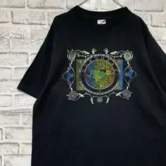 USA製90sヴィンテージTシャツ！シングルステッチ　ブラック半袖古着XL722