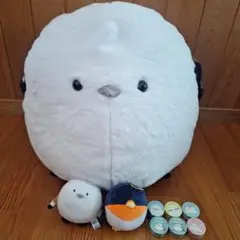 シマエナガ　BIG　ぬいぐるみ　マスコット　マスキングテープ