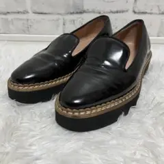 《良品》 FABIO RUSCONI ローファー ブラック 36 厚底