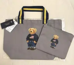 【新品】POLOトートバッグとポーチセット グレー