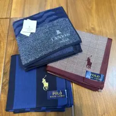 LANVIN & POLO RALPH LAUREN ハンカチセット