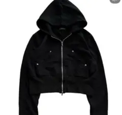NO MASS PROD "GLMNIST2" CROPPED HOODIE