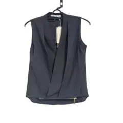 【ナチューシー】レディース オシャレ ノースリーブトップス 黒 S