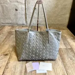 本物☆ジミーチュウ スタースタッズ レザートートバッグ ハンドバッグ ショルダー