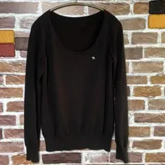 美品　アーノルドパーマー　ブラック 長袖ニット セーター Ｆ