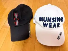 キャップセット 黒・白 MUNSING WEAR2点セット