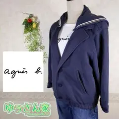 美品 アニエスベー ジャケット 上着 アウター ネイビー
