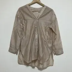 loungedress ラウンジドレス　バイヤスロングブラウス　シアーシャツ