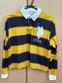 U.S. POLO ASSN. ストライプ長袖ポロシャツ F