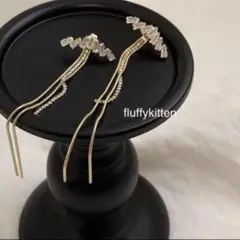 インポート♡ジルコニアタッセルピアス 2way
