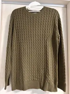 beams メンズ　ニット　カーキ　Lサイズ