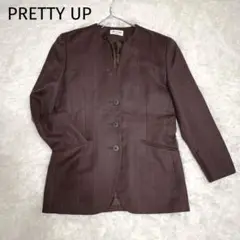 ＊PRETTY UP ＊オンワード樫山 【XS】ノーカラージャケットウール100