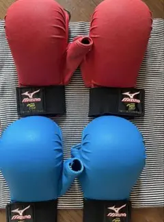Mizuno 空手用グローブ 赤 青 2セット