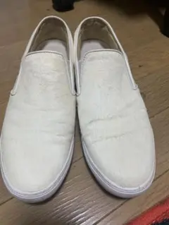 SUVSOLE ハラコスリッポンスニカーホワイト27cm中古