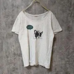 【美品】Bullton 半袖シャツ トップス フレンチブルドッグ Free