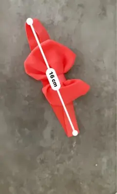 オレンジベビーリボンゴムカチューシャ16cm