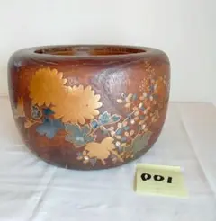 蒔絵　桐火鉢　手炙り　花虫図　金蒔絵　螺鈿細工　内側銅器 2025年最新】桐 蒔絵 火鉢の人気アイテム - メルカリ