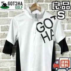 【24時間以内/早い者勝ち】良品 ガッチャゴルフ メンズ ジップシャツ Sサイズ