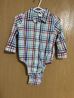 GAP チェック柄シャツ風ロンパース 18-24ヶ月