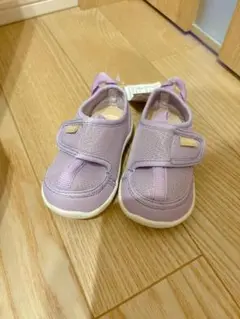 紫色 メッシュ ベビーサンダル　イフミー