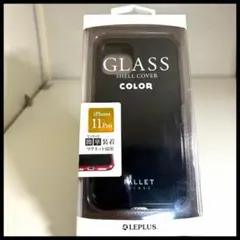 ★iPhone 11 Pro ガラスハイブリッドケース ブラック　LEPLUS★