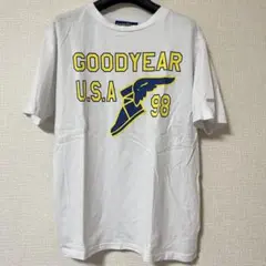 【美品】グッドイヤー　メンズ　半袖　Tシャツ　白